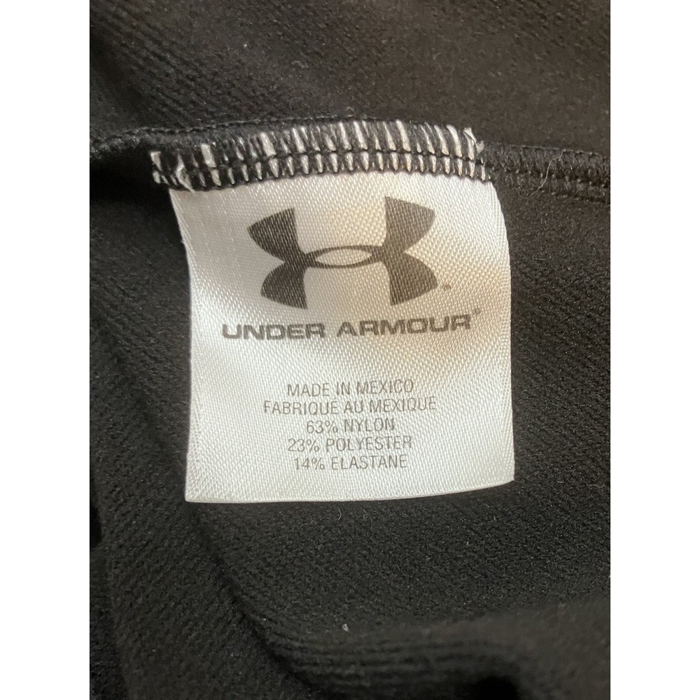Under Armour Cold Gear Mock Neck Shirt Size 2XL Black Compression Long Sleeve - Picture 8 of 9